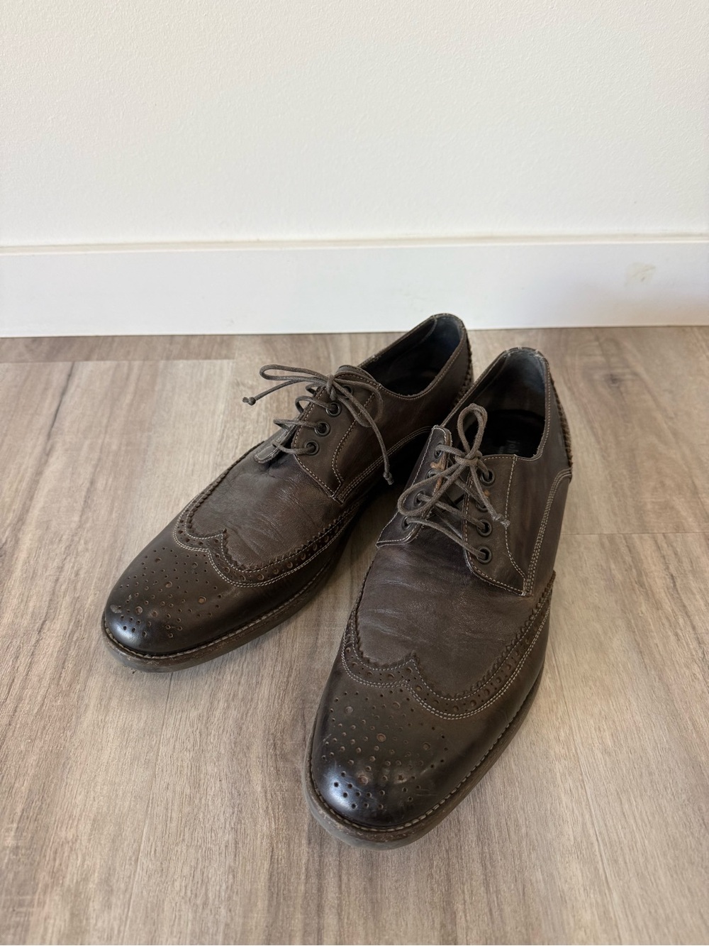 John Varvatos Wingtip Leather Dress Shoes